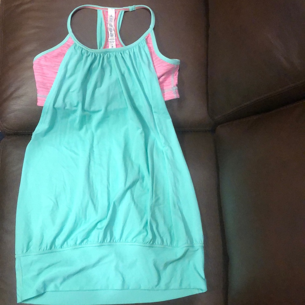 Workout tank with built in sports bra.